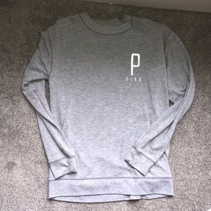 VS pink gray crew neck hoodie